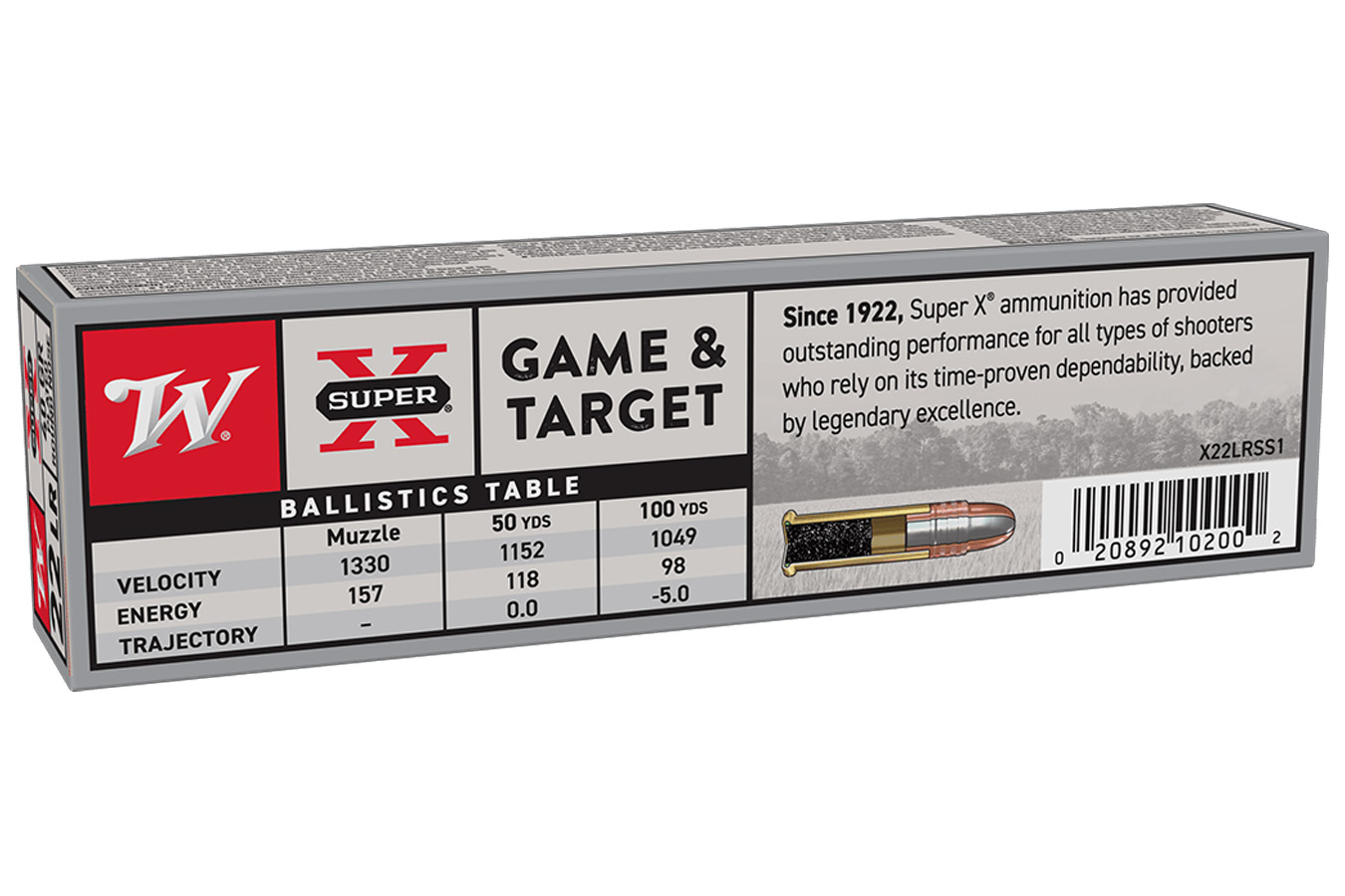 WINCHESTER AMMO 22LR 40 gr Copper Plated Super Speed Round Nose 100/Box